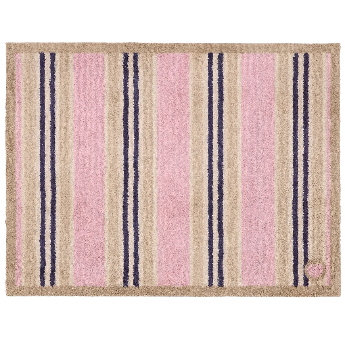 Hug Rug ekologisk dörrmatta, 65x85 - Rosa ränder