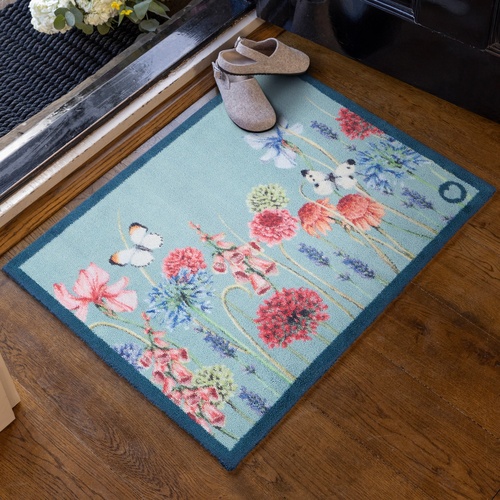 Hug Rug øko dørmåtte, 65x85 - Sommerfuglehaven