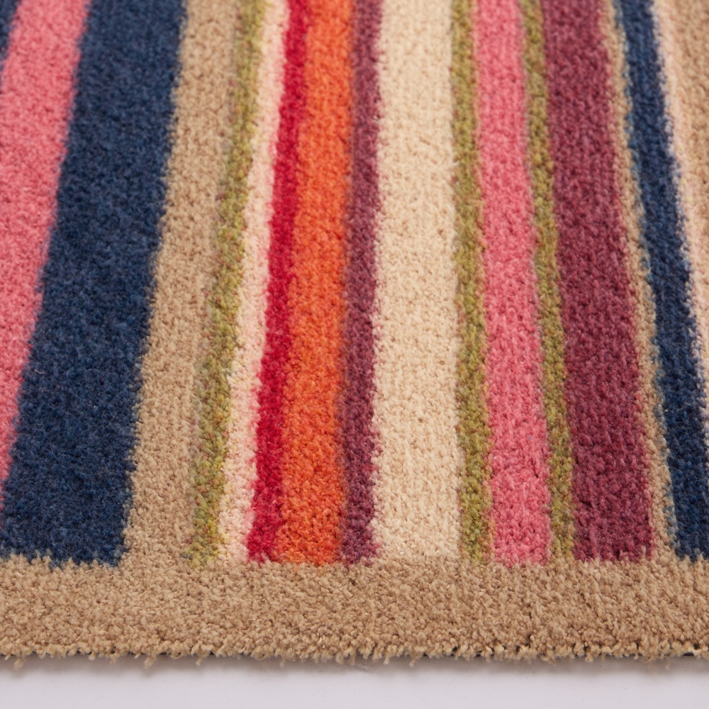 Hug Rug øko dørmåtte, 65x85 - Solnedgang striber - Billede 3