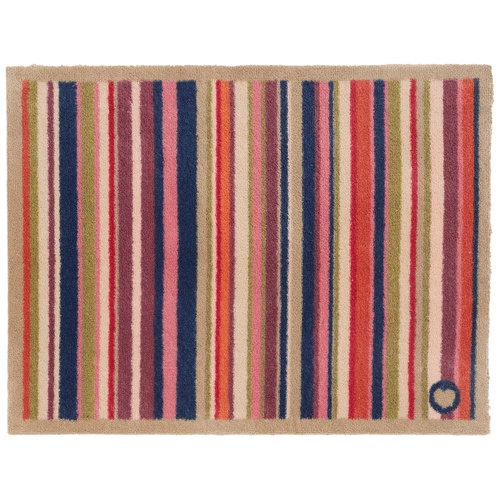 Hug Rug øko dørmåtte, 65x85 - Solnedgang striber