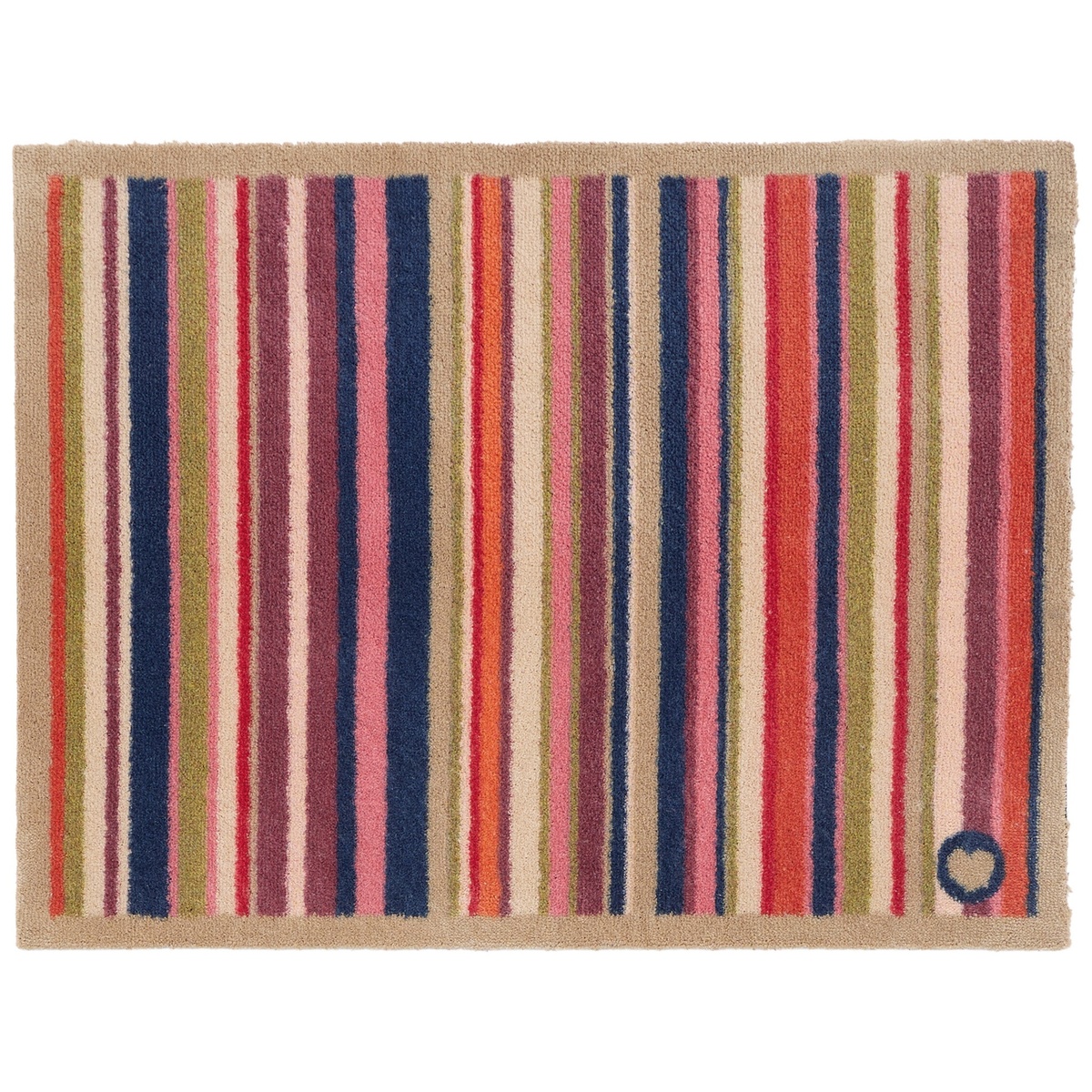Hug Rug ekologisk dörrmatta, 65x85 - Solnedgångsränder