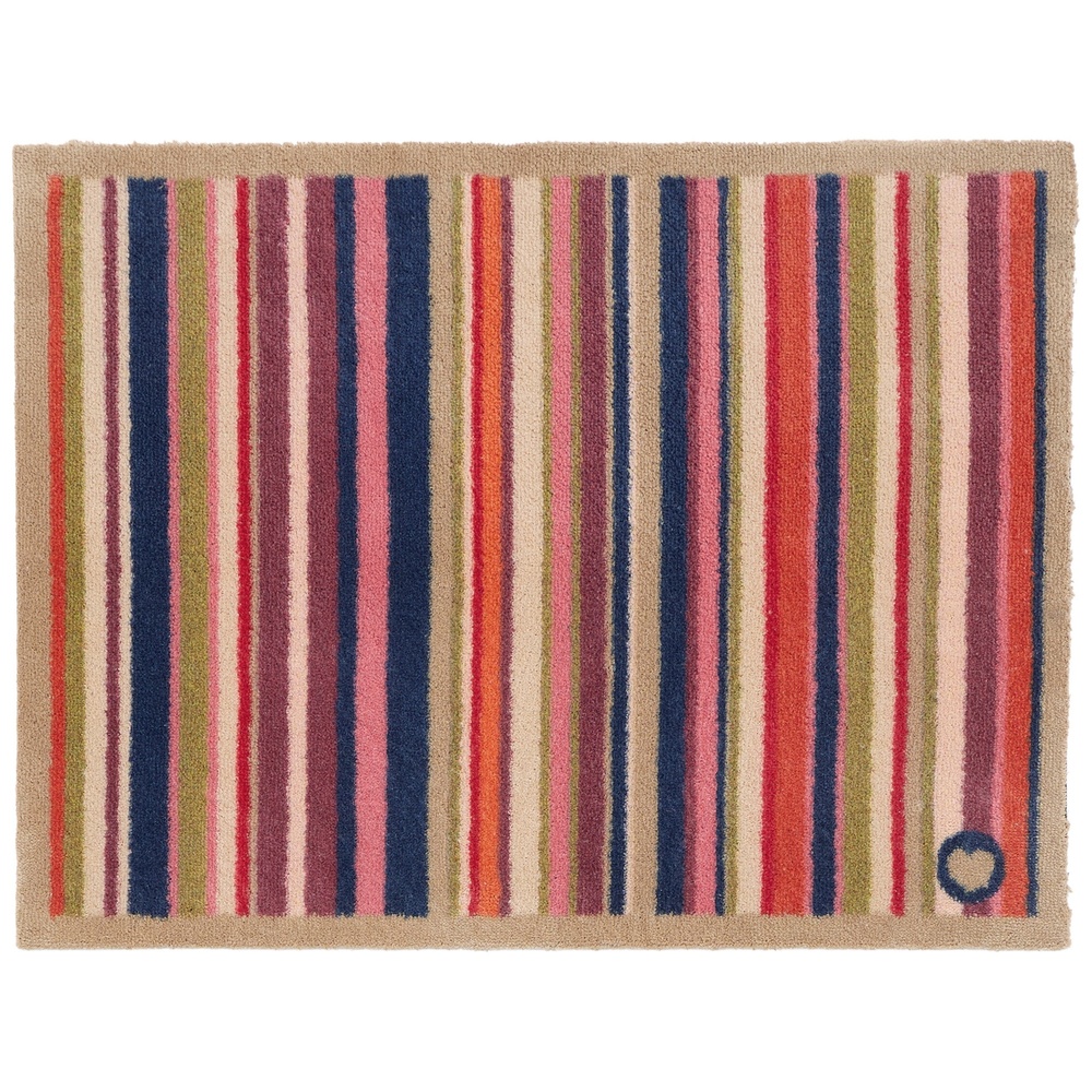 Hug Rug øko dørmåtte, 65x85 - Solnedgang striber
