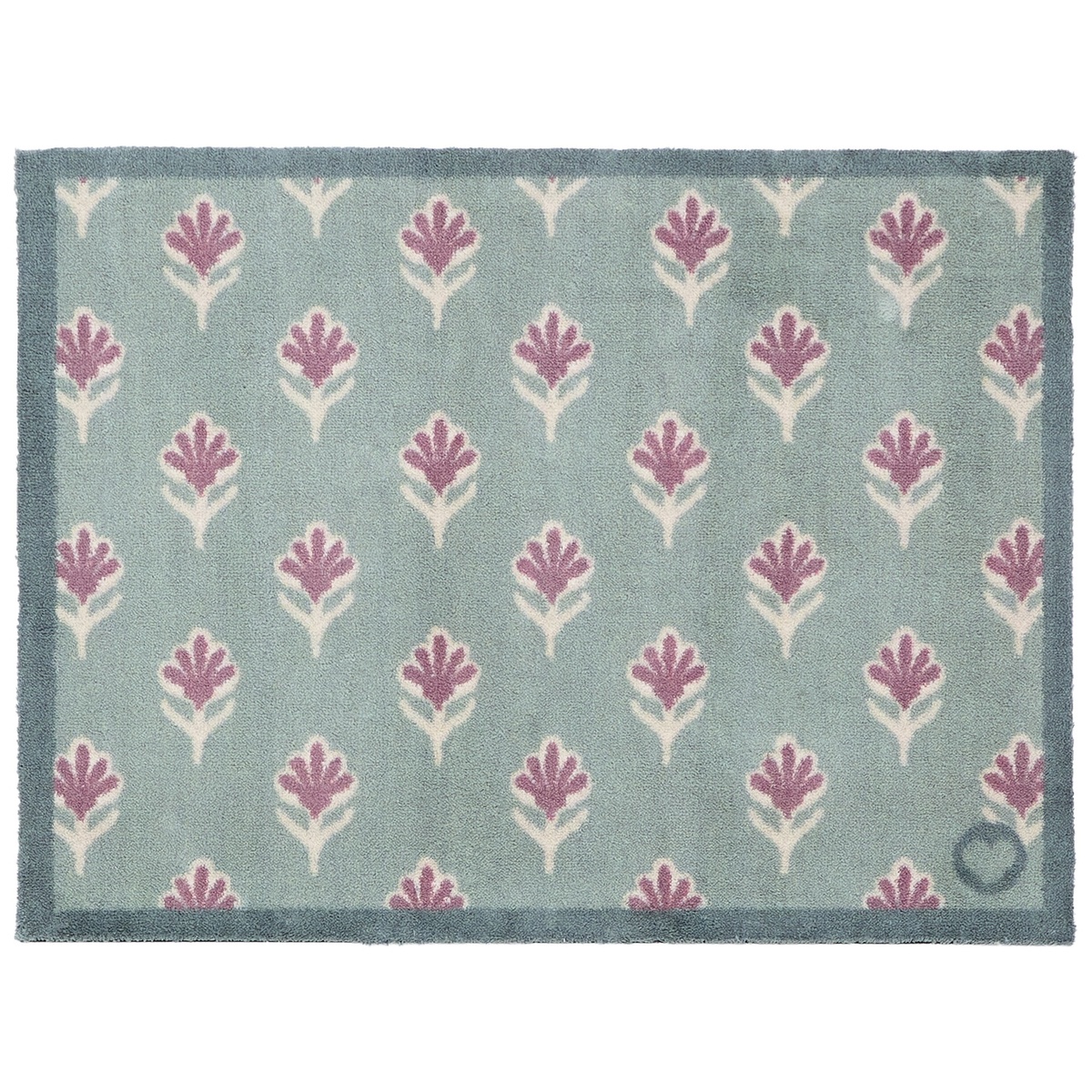 Hug Rug Öko-Fußmatte, 65x85 – Kleinblumig grün