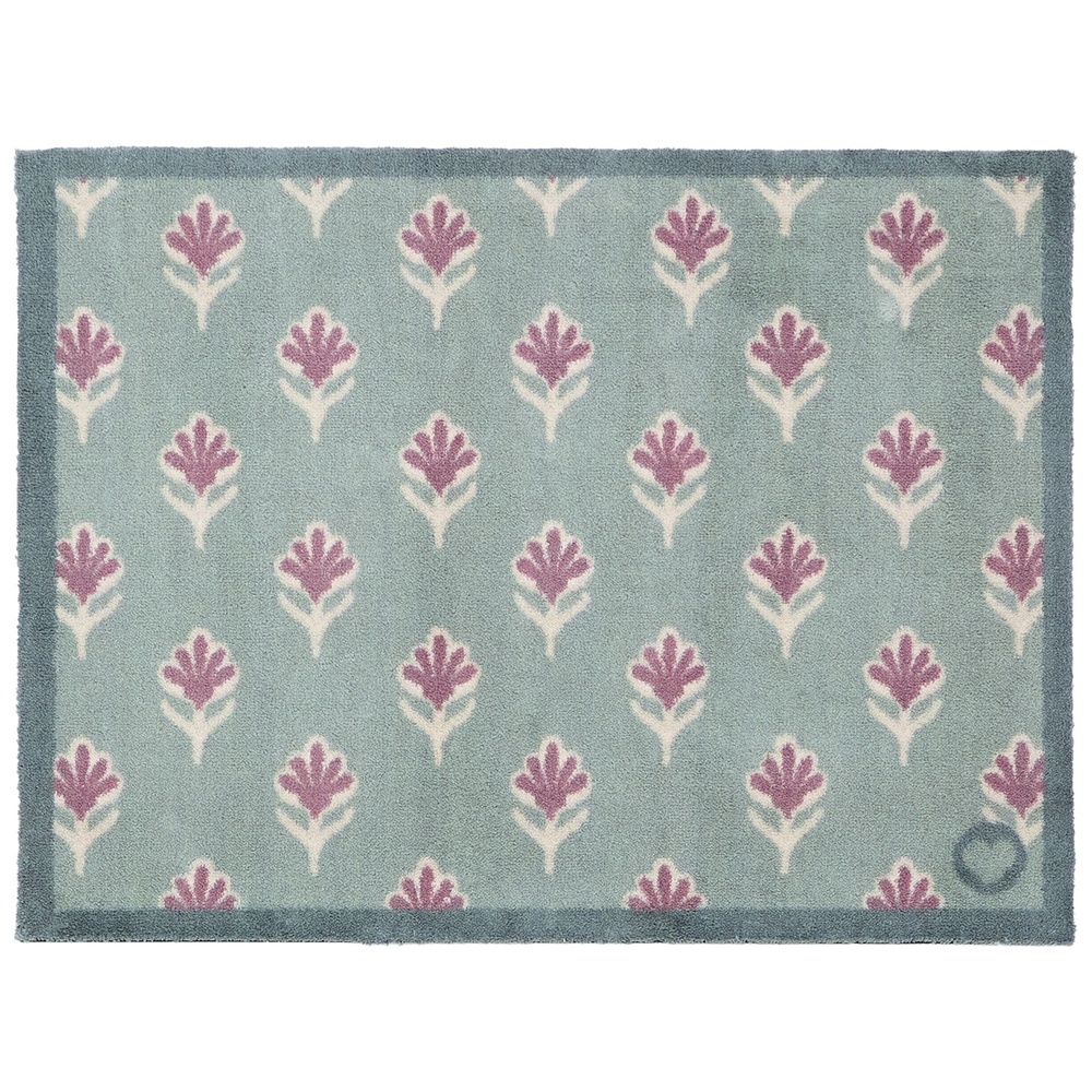 Hug Rug øko dørmåtte, 65x85 - Småblomstret grøn