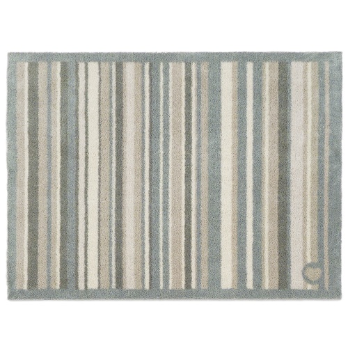 Hug Rug øko dørmåtte, 65x85 - Salviegrønne striber