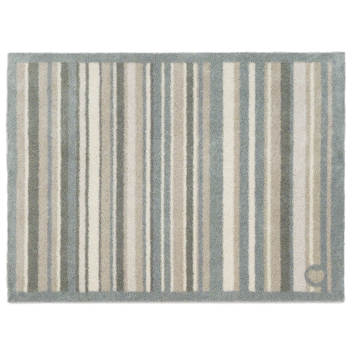Hug Rug ekologisk dörrmatta, 65x85 - Salviagröna ränder