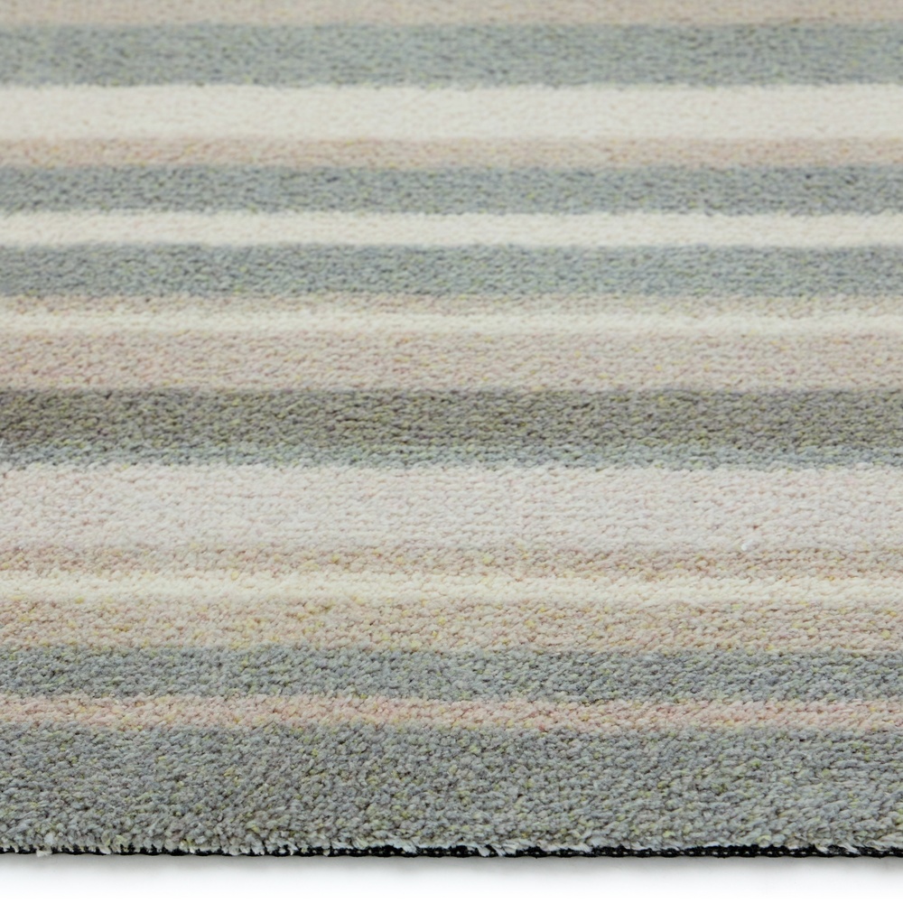 Hug Rug øko dørmåtte, 65x85 - Salviegrønne striber - Billede 3
