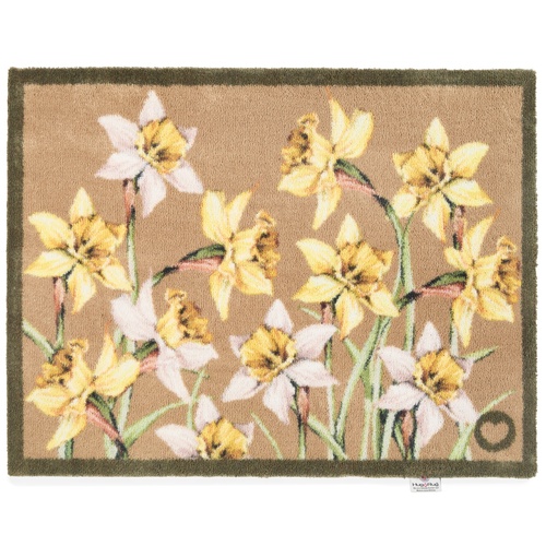 Hug Rug øko dørmåtte, 65x85 - Påskeliljer