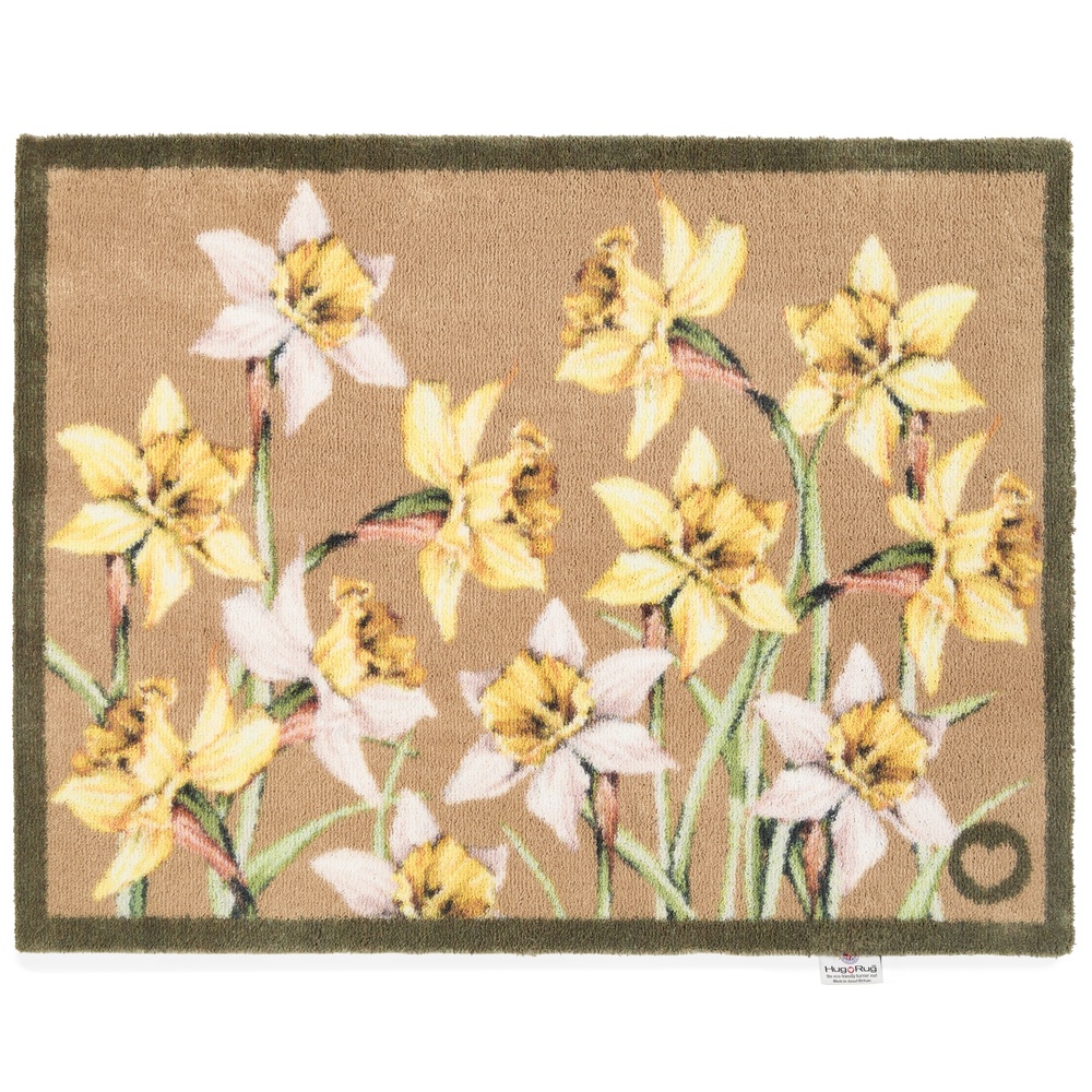 Hug Rug øko dørmåtte, 65x85 - Påskeliljer