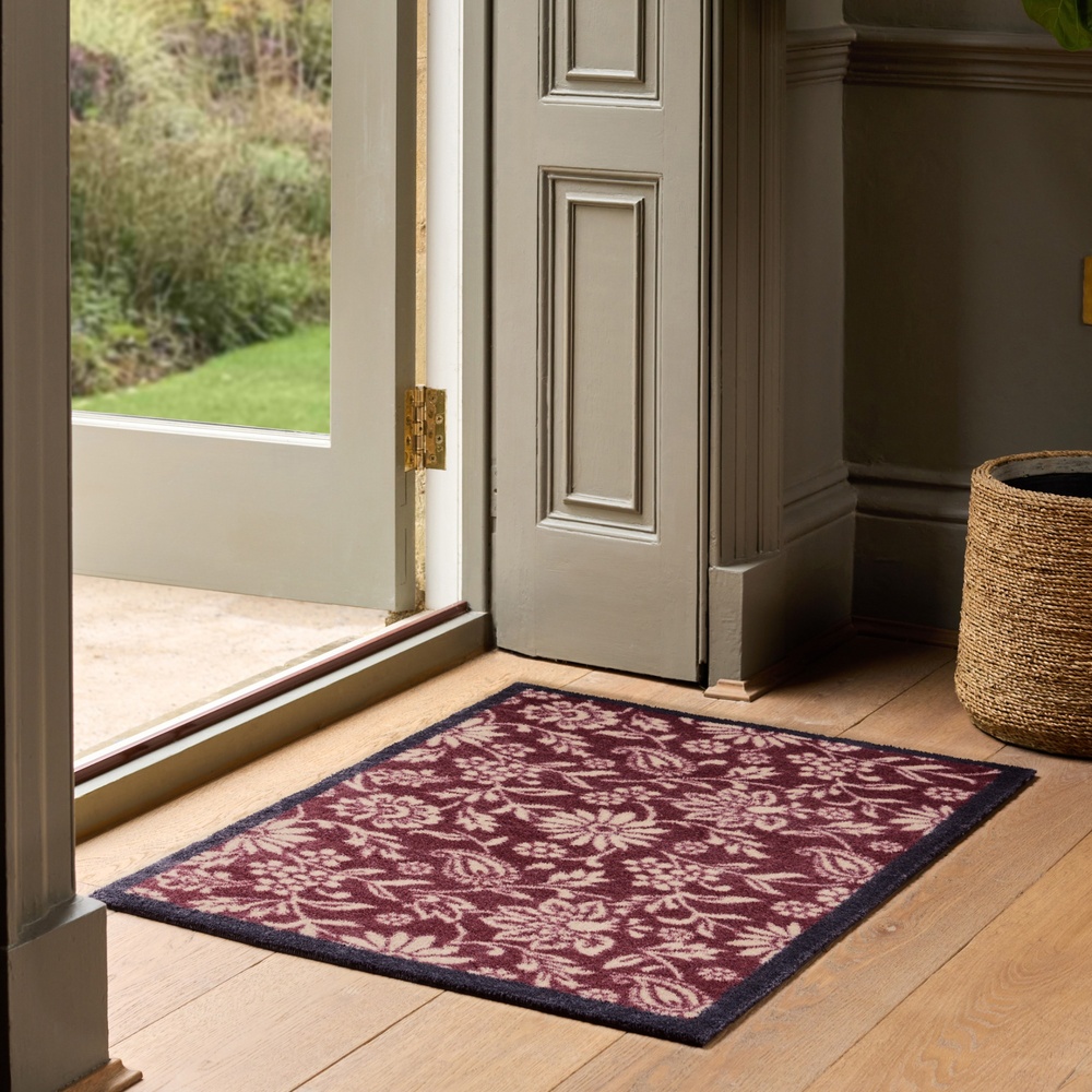 Hug Rug øko dørmåtte, 65x85 - Paisleyblomster - Billede 3