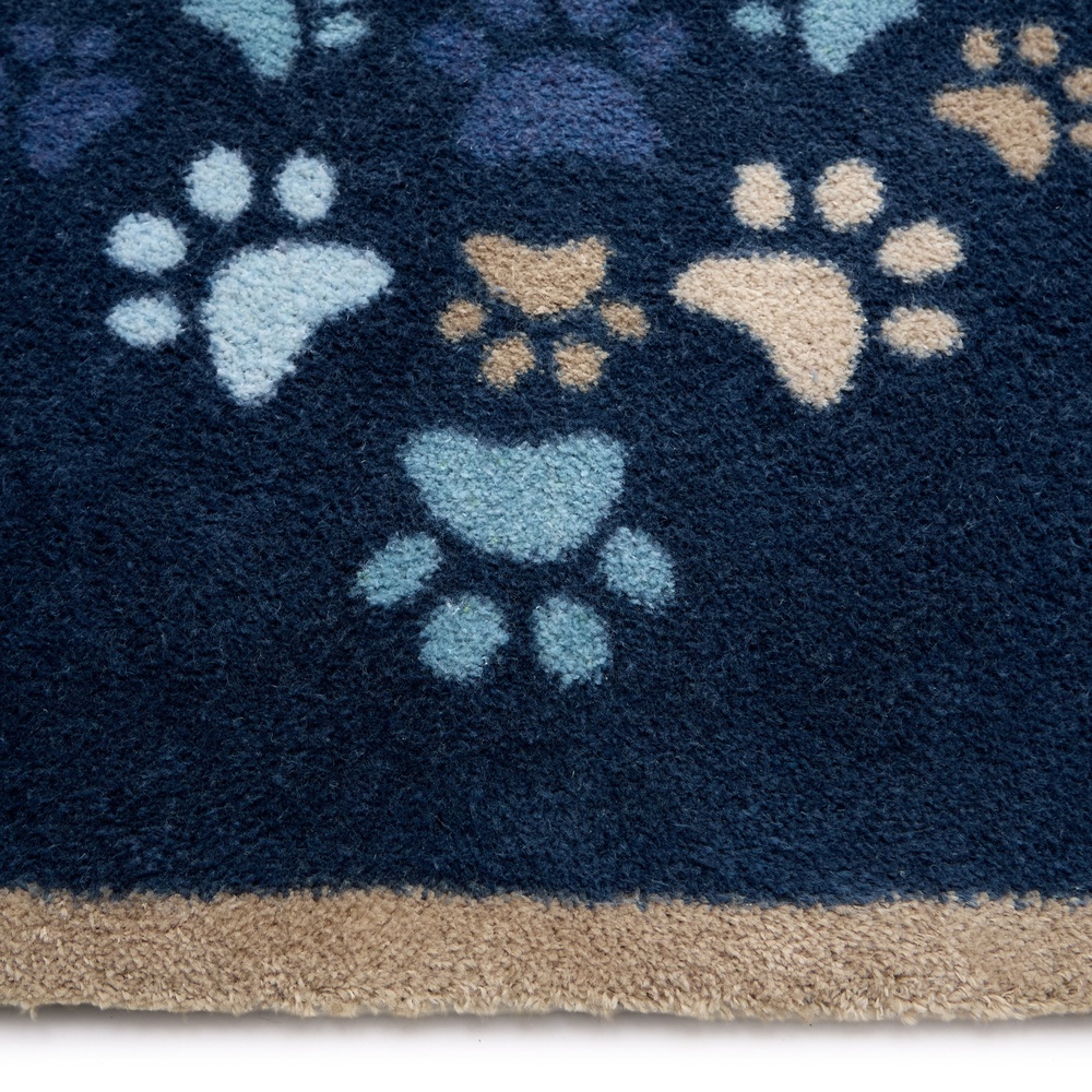 Hug Rug eco-deurmat, 65x85 - Lieve pootjes, blauw - Afbeelding 4