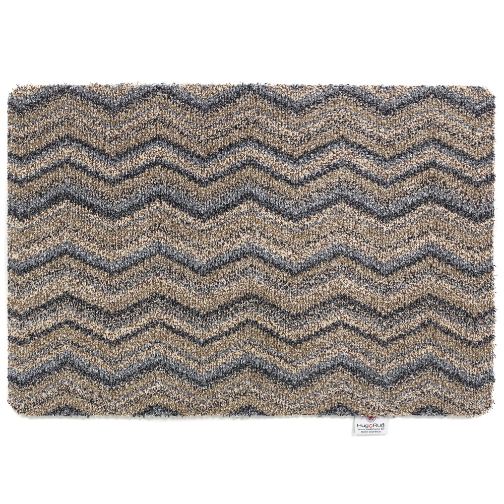 Paillasson Hug Rug, 50x75 - Zigzag gris