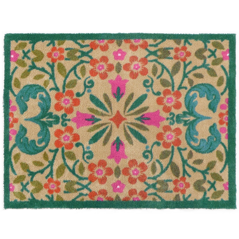 Hug Rug eco-deurmat, 65x85 - Klassieke bloemen