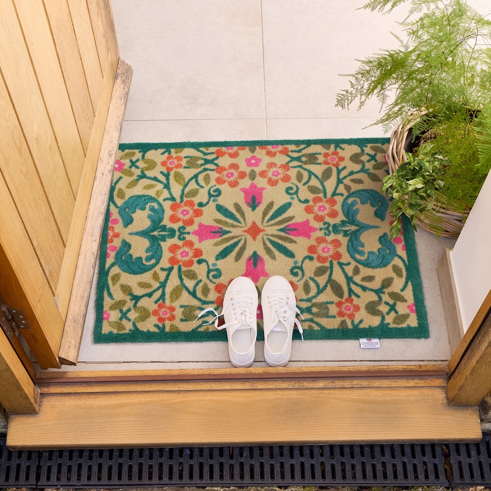Hug Rug eco-deurmat, 65x85 - Klassieke bloemen - Afbeelding 2