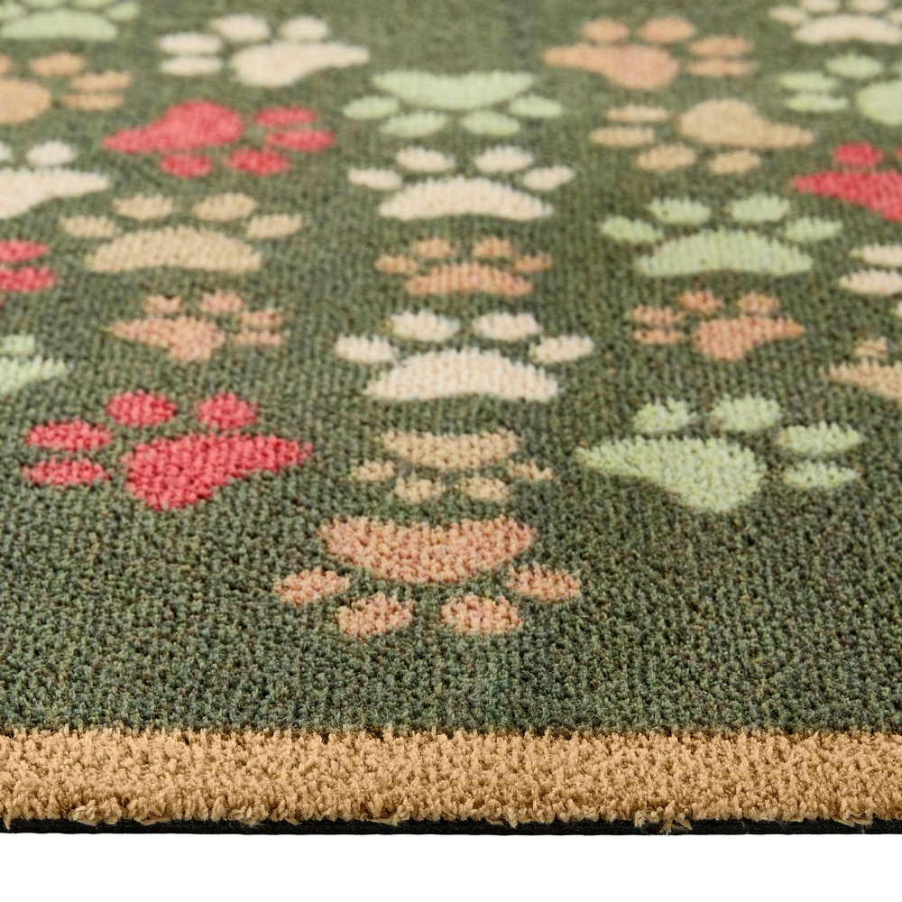 Paillasson écologique Hug Rug, 65x85 - Pattes affectueuses, vert - Image 3
