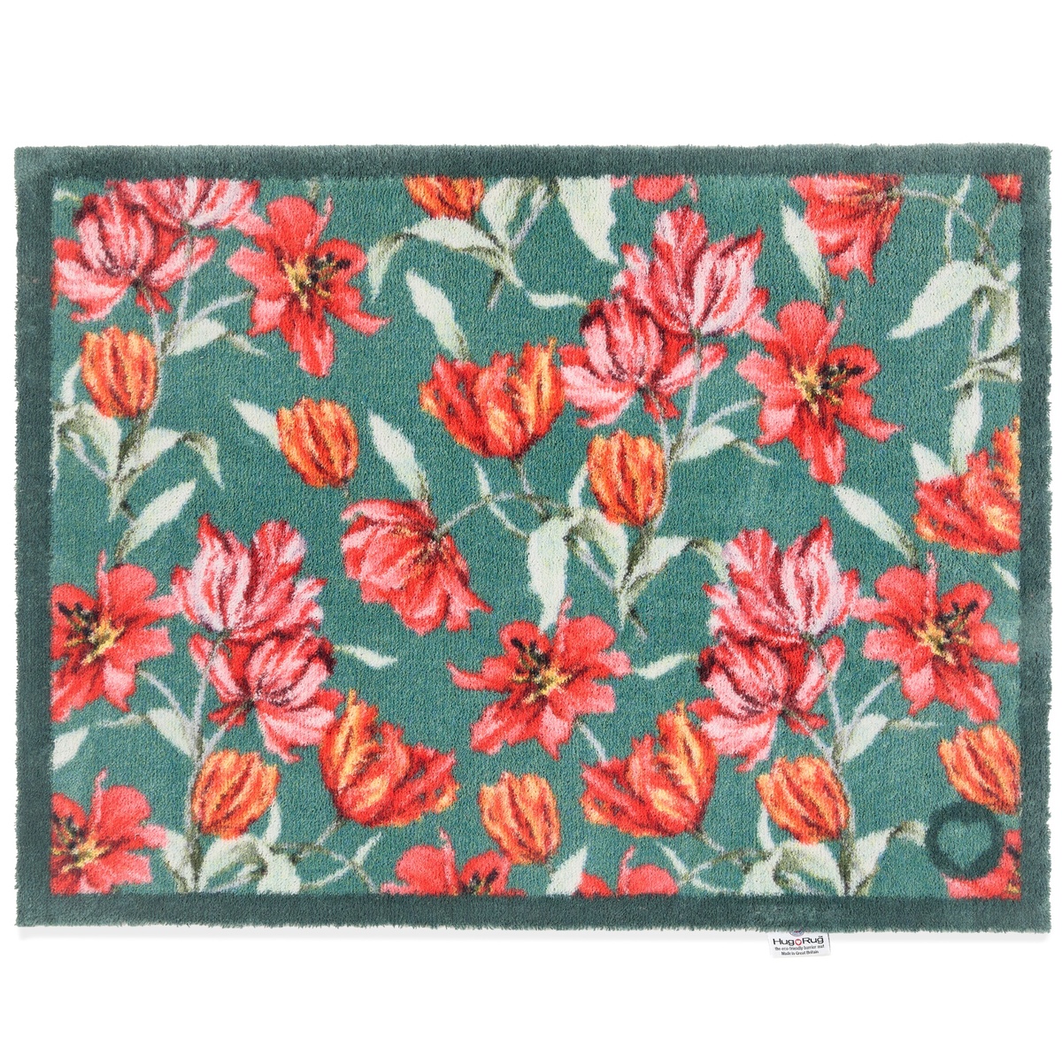 Hug Rug eco-deurmat, 65x85 - Dansende tulpen