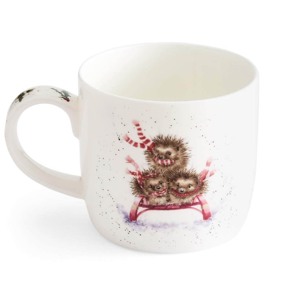 Wrendale-Tasse – Schlitten fahrender Igel - Bild 3
