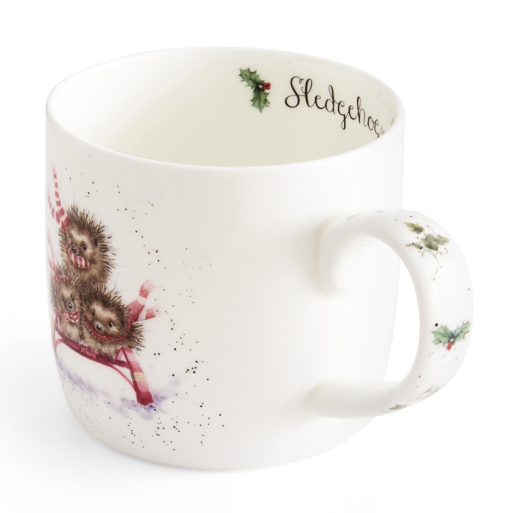 Wrendale-Tasse – Schlitten fahrender Igel - Bild 5