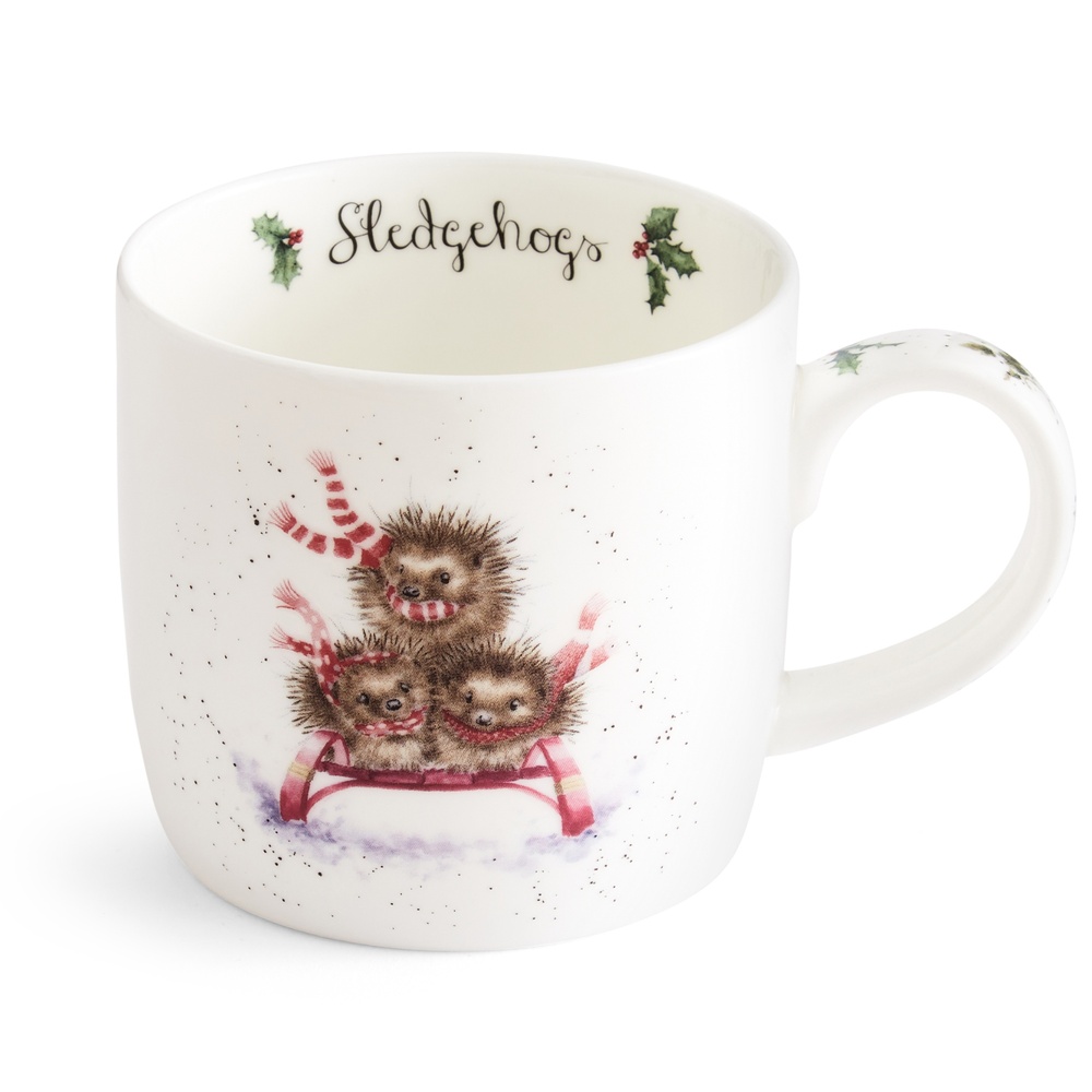 Wrendale-Tasse – Schlitten fahrender Igel - Bild 2