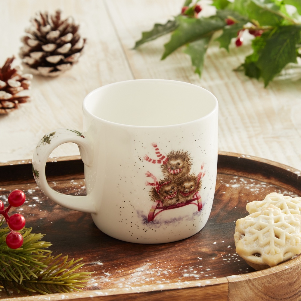 Wrendale-Tasse – Schlitten fahrender Igel - Bild 4
