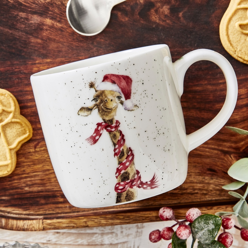 Wrendale-Tasse – Weihnachtsgiraffe