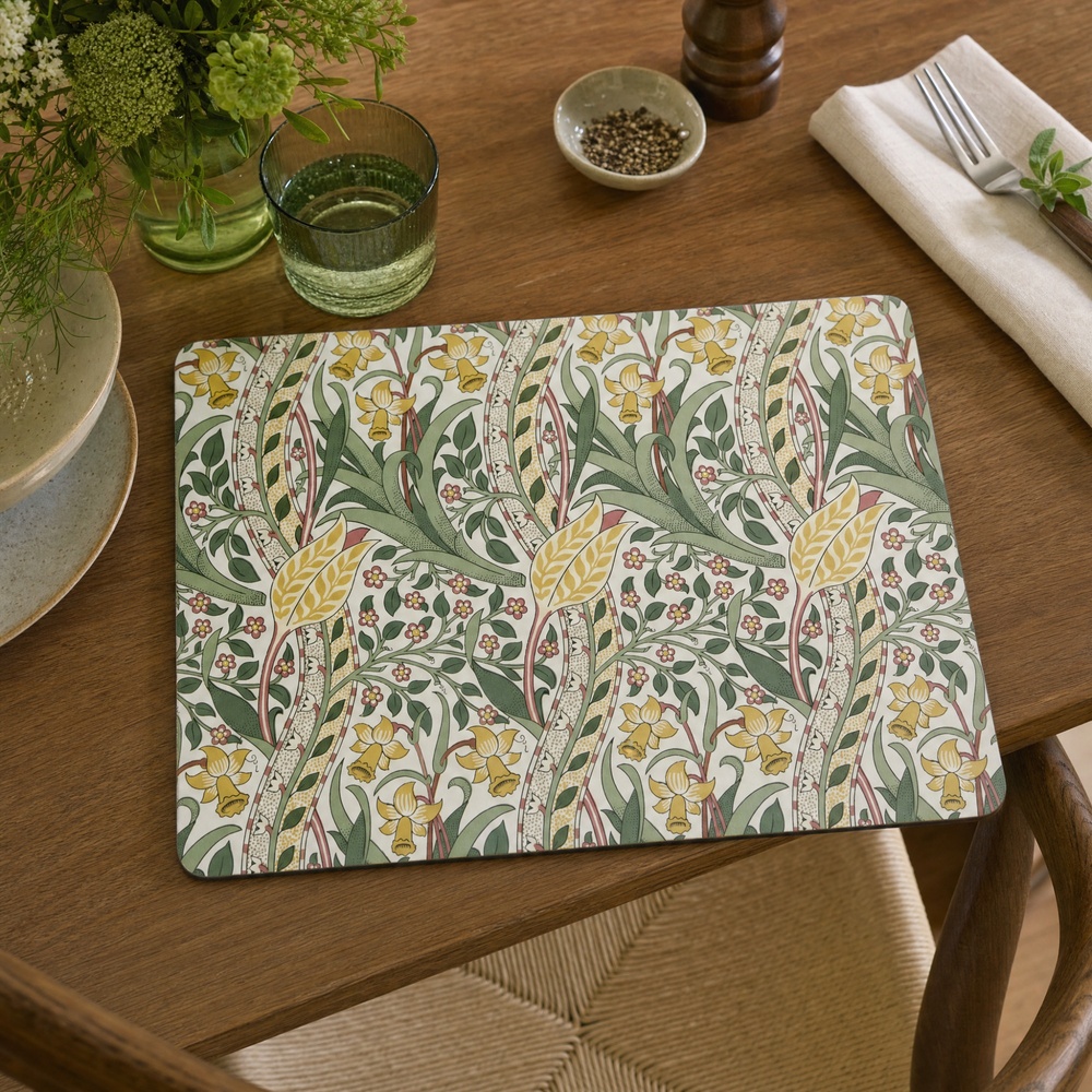 William Morris Tischsets, 4 Stück – Narzissen - Bild 2