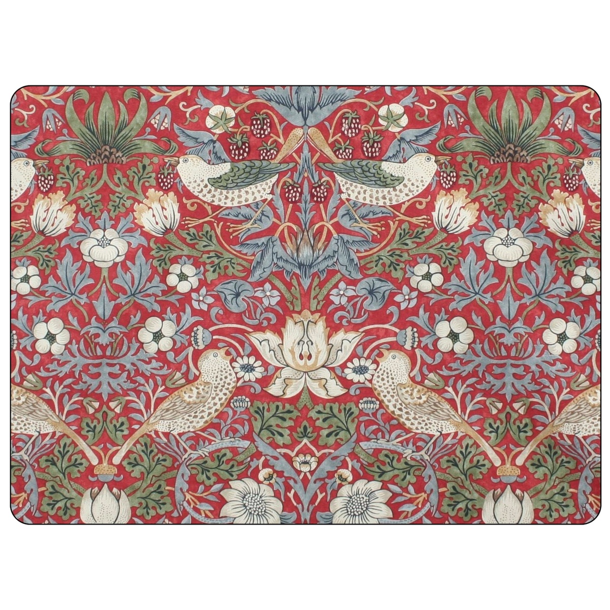 William Morris dækkeservietter, 4 stk. - Jordbærtyven, rød