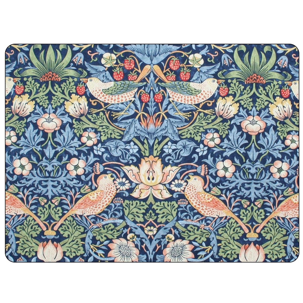 William Morris dækkeservietter, 4 stk. - Jordbærtyven, blå