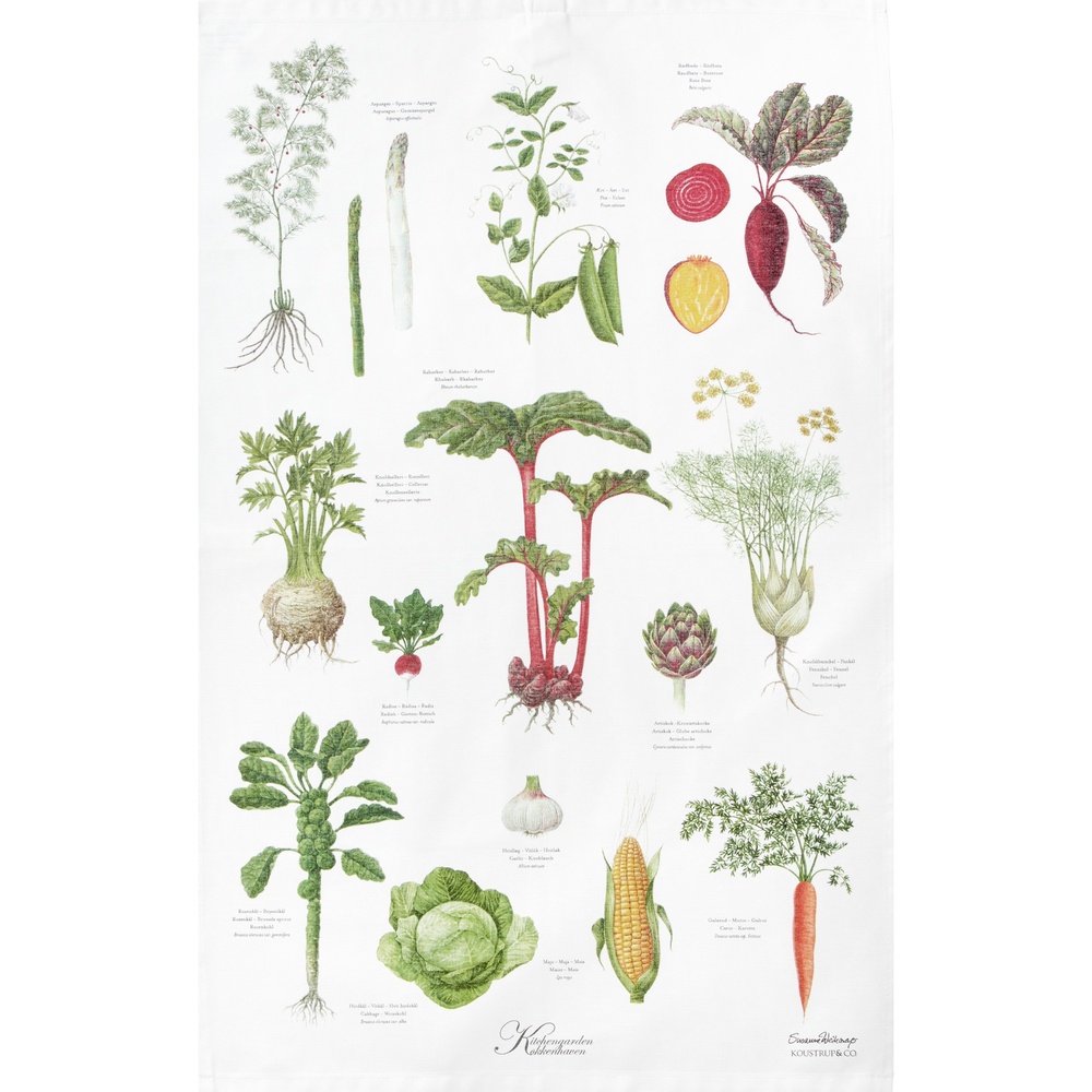 Koustrup & Co. biologische theedoek - De moestuin - Afbeelding 2