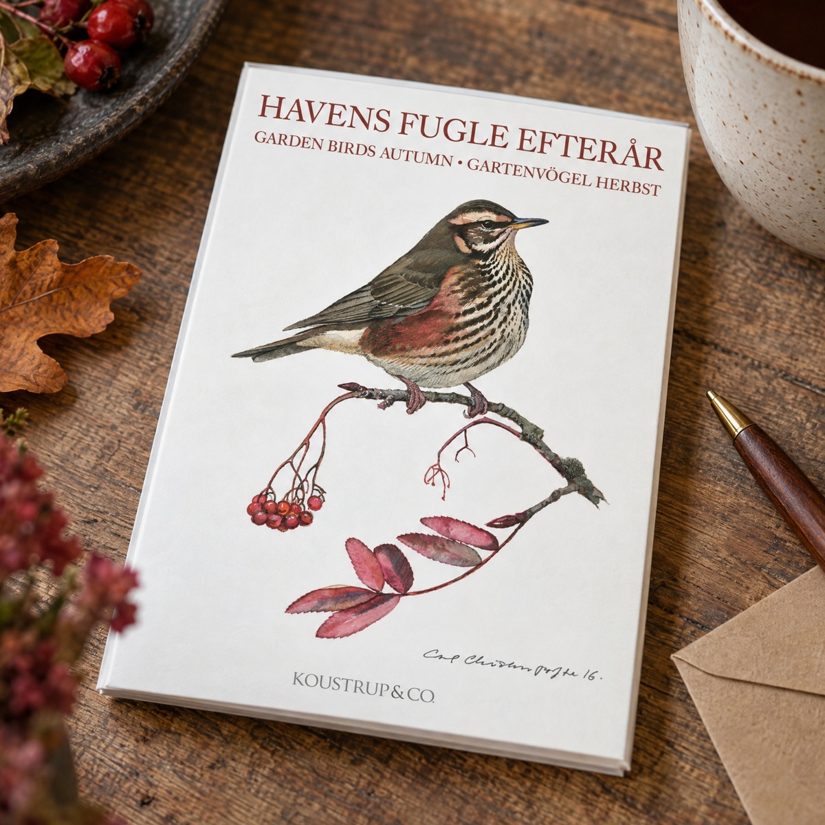 Koustrup & Co. Kartenmappe – Vögel, Herbst