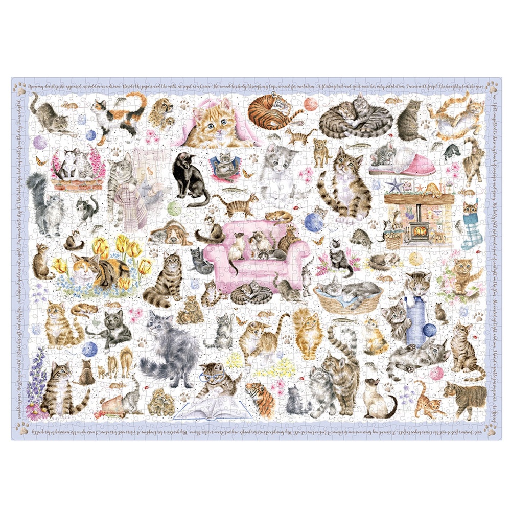 Wrendale Puzzle mit 1000 Teilen – Katzenfreunde - Bild 2
