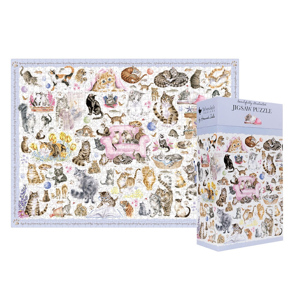 Wrendale Puzzle mit 1000 Teilen – Katzenfreunde