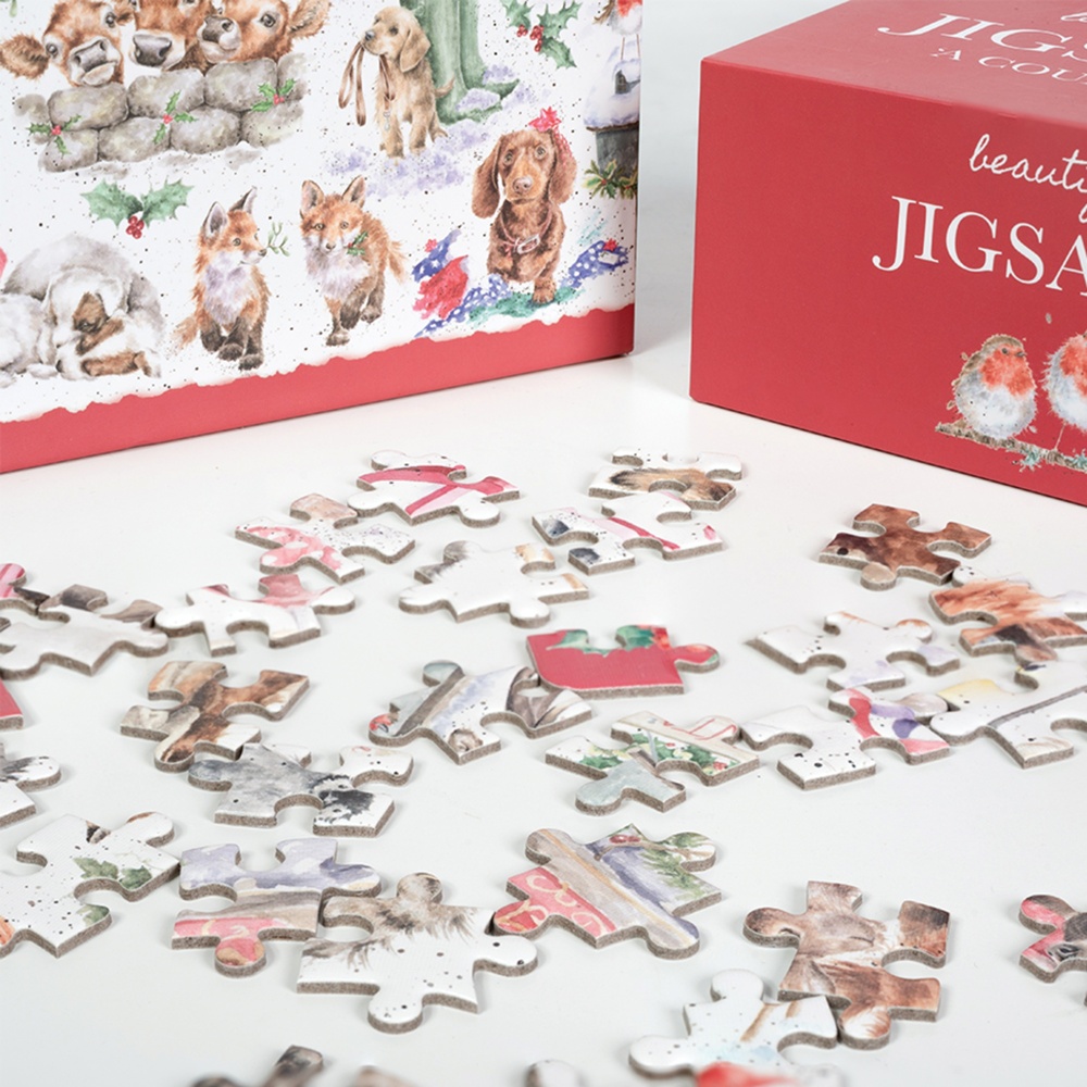 Wrendale-Puzzle mit 1000 Teilen – Weihnachten auf dem Land - Bild 2