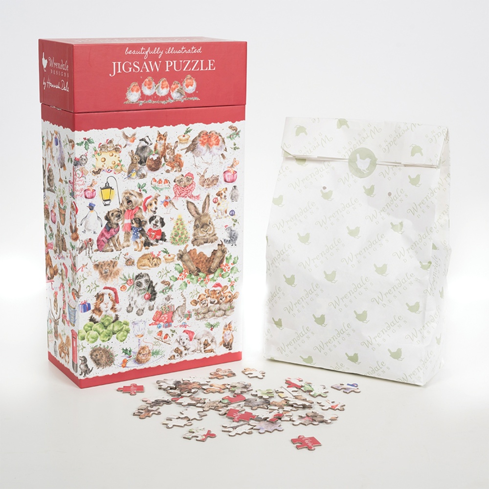 Wrendale-Puzzle mit 1000 Teilen – Weihnachten auf dem Land - Bild 3