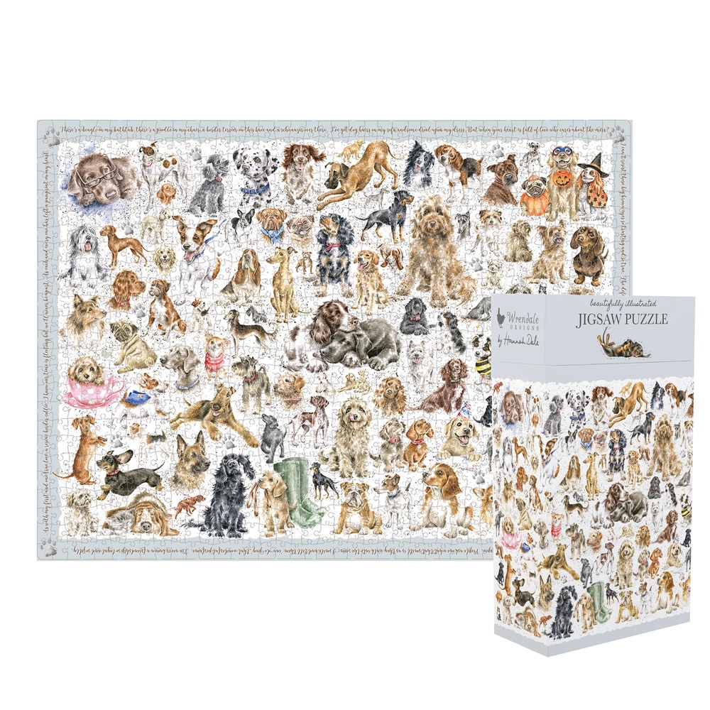 Wrendale Puzzle mit 1000 Teilen – Ein Hundeleben