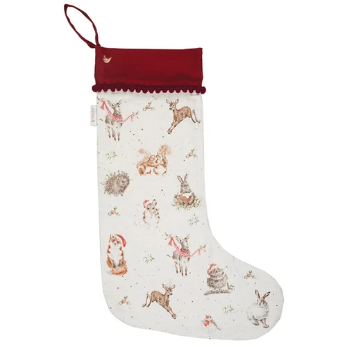 Wrendale Weihnachtssocke – Wintertiere des Waldes