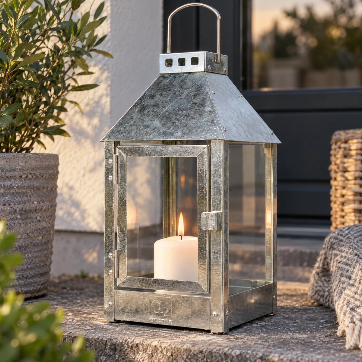 A2 Living lanterne i stål, galvaniseret - 33 cm