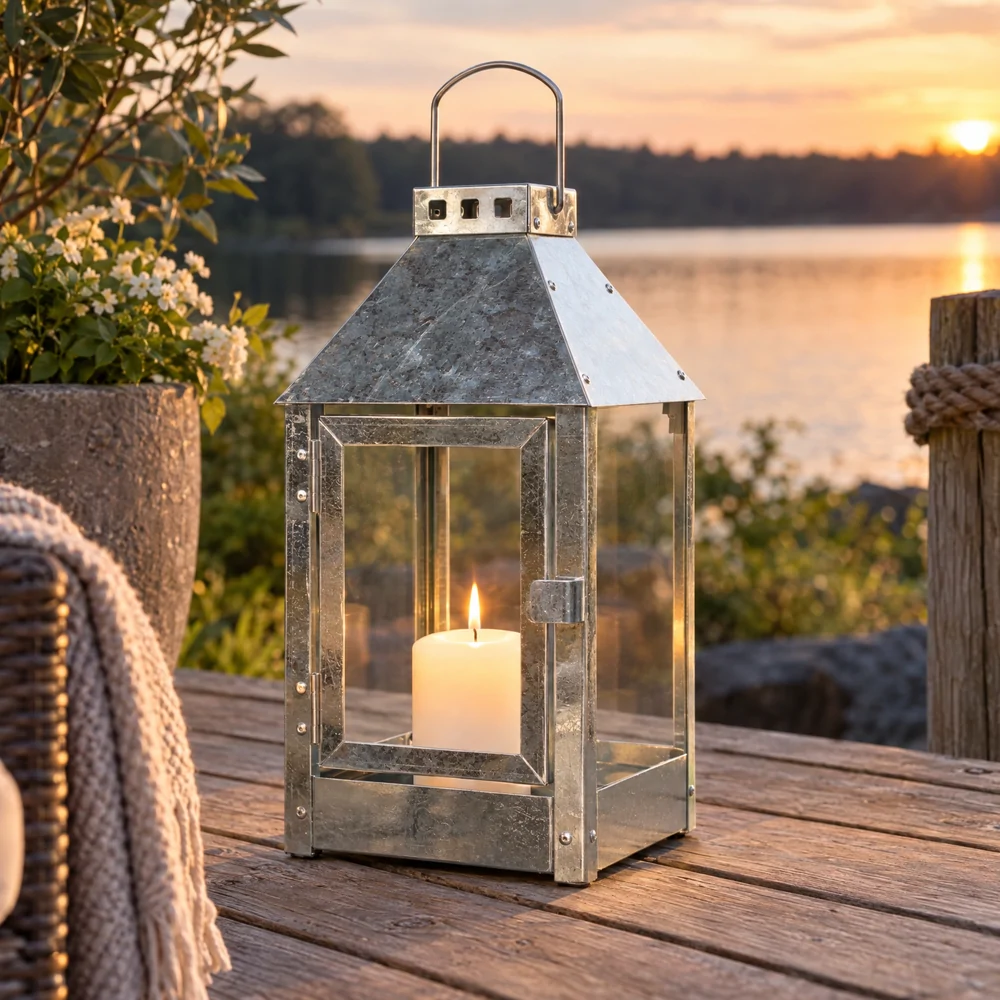 A2 Living steel lantern, galvanized - 33 cm - Image 2