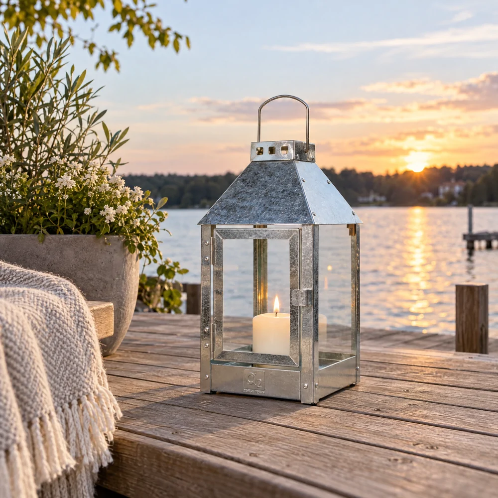 A2 Living steel lantern, galvanized - 33 cm - Image 4