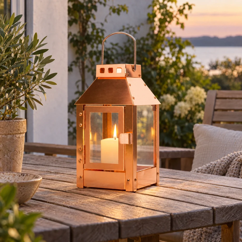 A2 Living Lantern in Genuine Copper - 25 cm - Image 2