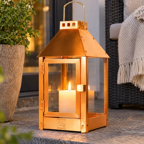 A2 Living lantaarn van echt koper - 33 cm