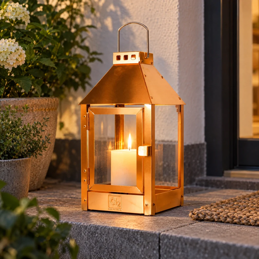 A2 Living lantern in genuine copper - 33 cm - Image 3