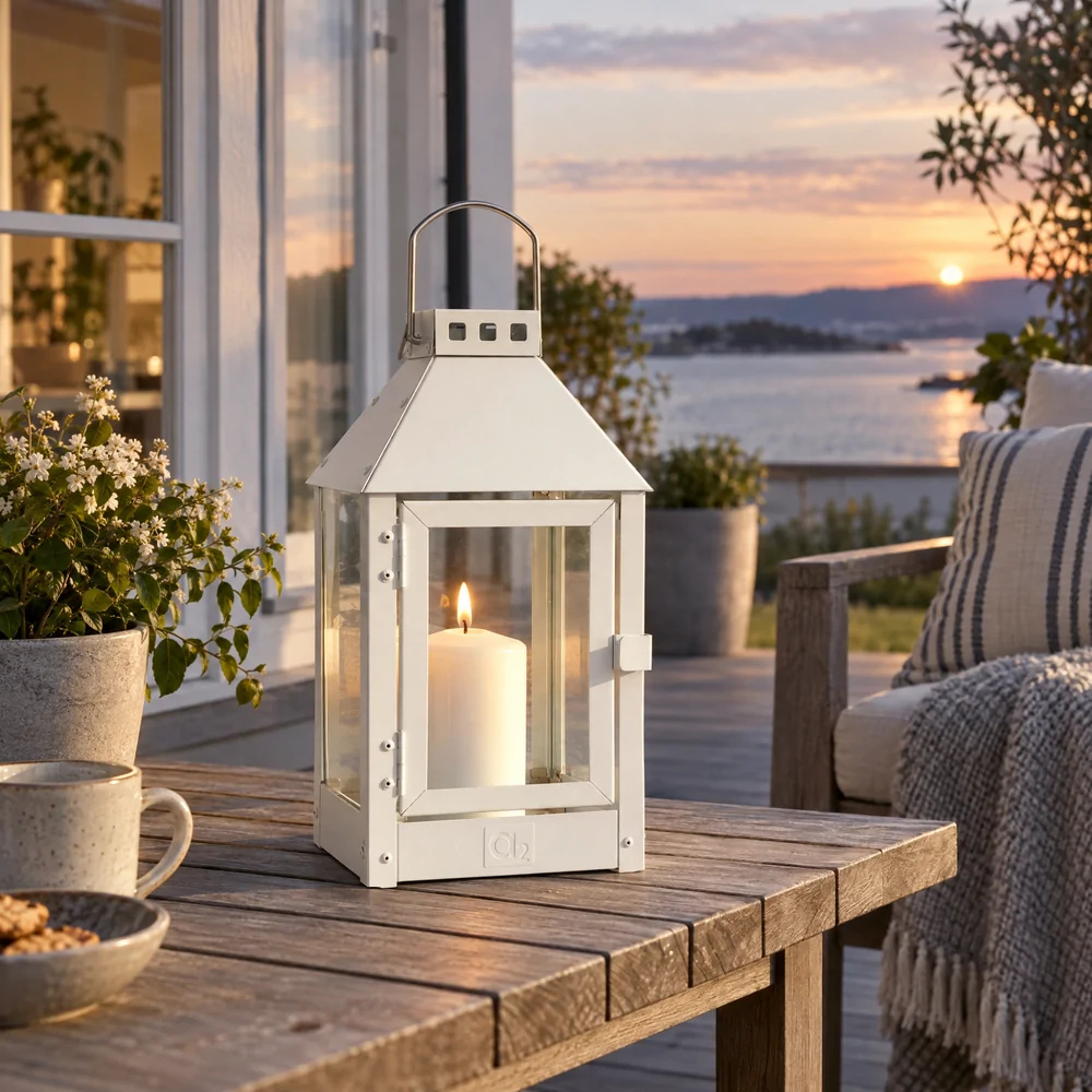 A2 Living steel lantern, white - 33 cm - Image 3