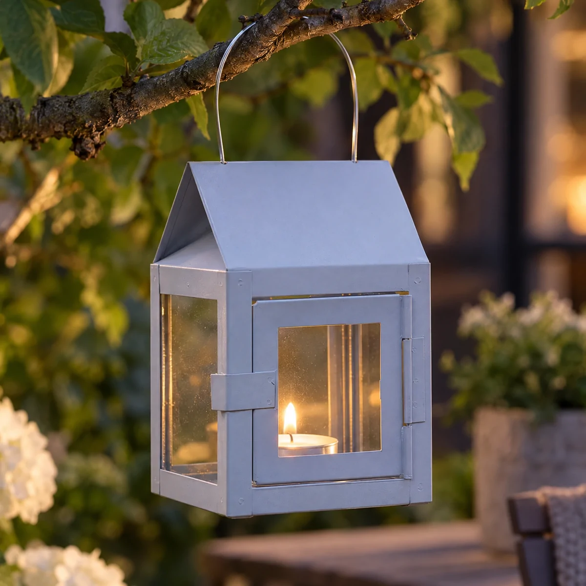 Lanterne A2 Living pour bougie chauffe-plat - grise