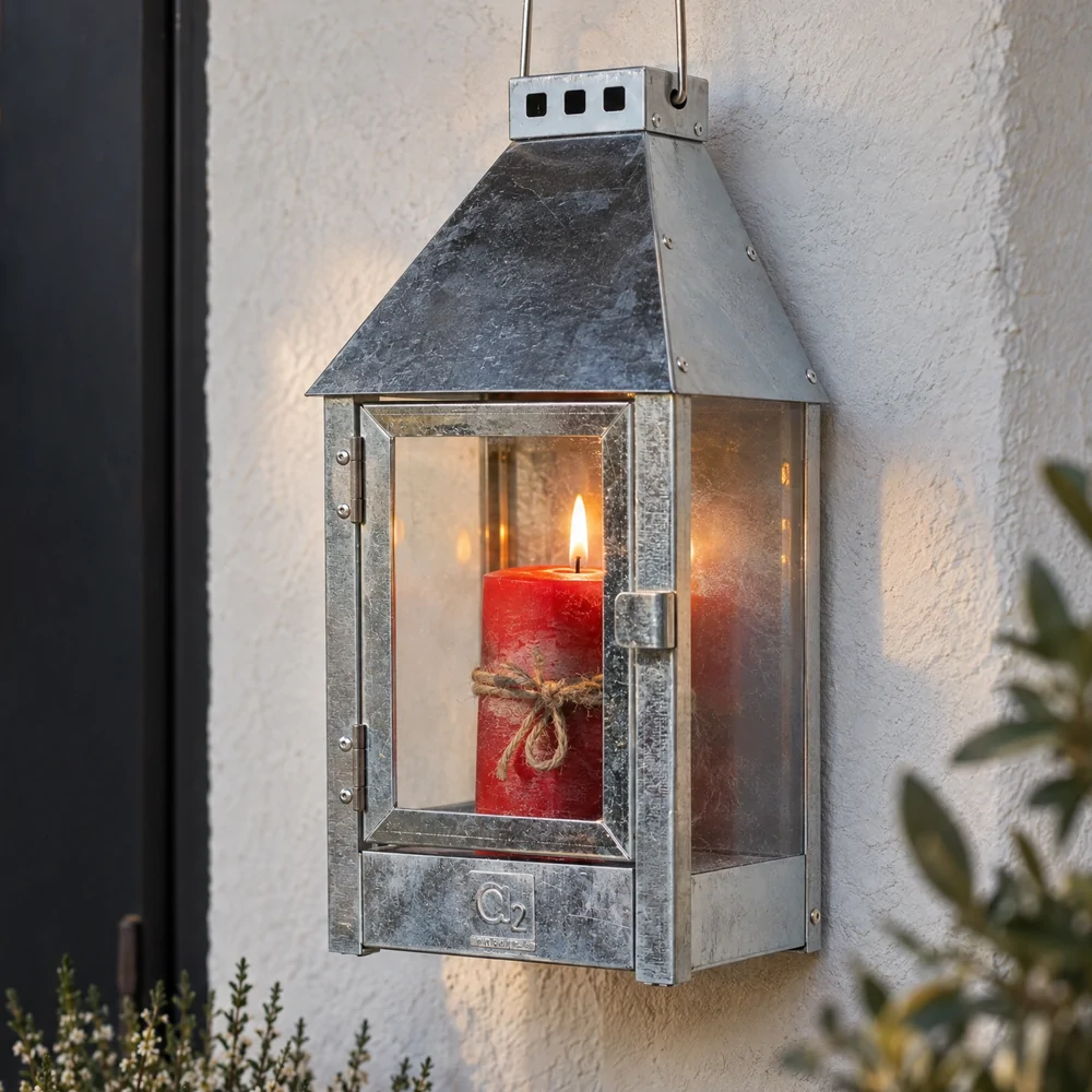 A2 Living Wandlaterne, verzinkt - 36 cm