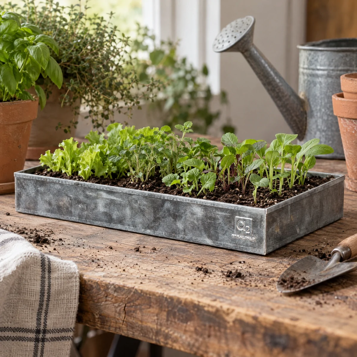 Plateau pour plantes A2 Living, 35x21 - galvanisé