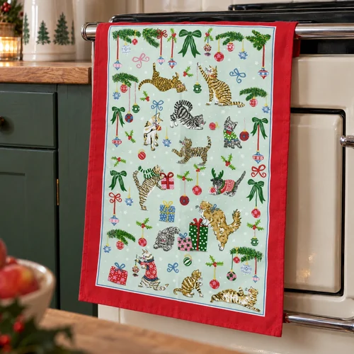 Ulster Weavers theedoek - Kerstkatten
