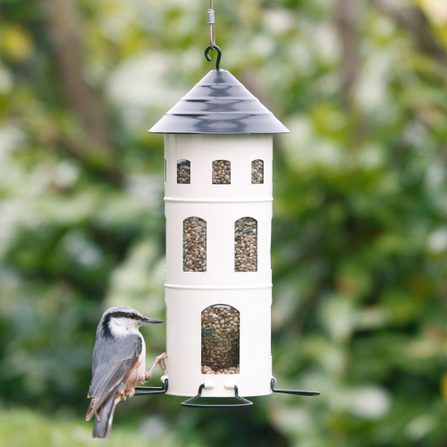 Wildlife Garden voederautomaat voor zaden - wit