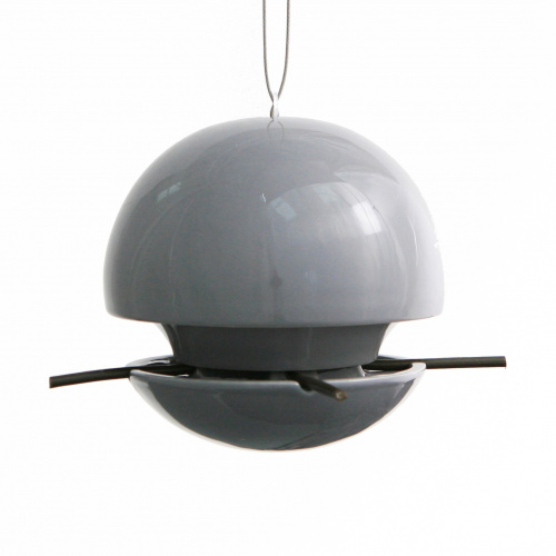 Boule distributrice Green & Blue pour graines d’oiseaux - grise