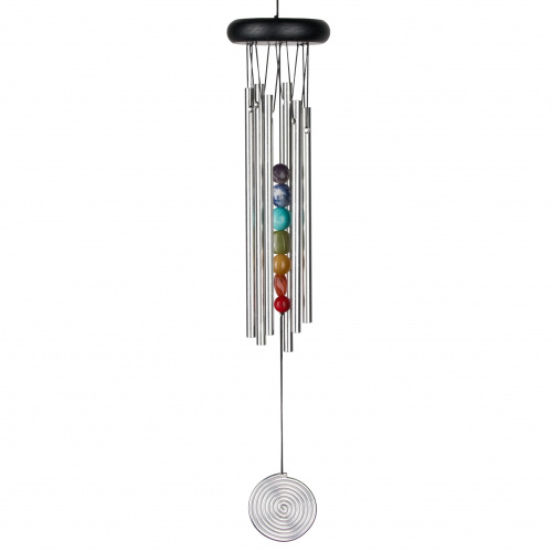 Woodstock-Windspiel, 47 cm - Chakra, 7 Steine